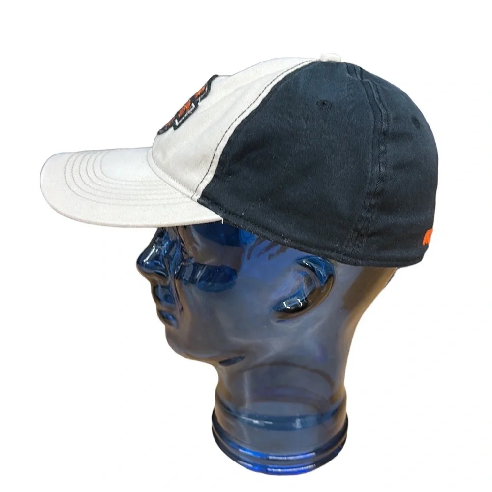 Hooters Motorcycles Khaki Tan Black Skull Embroidered Baseball Cap Hat Falcon